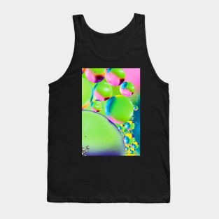 Colorful close up of oil drops in water Tank Top